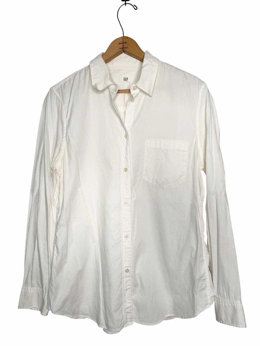 Gap New Slim Shirt in Optic White Button Down Size Large